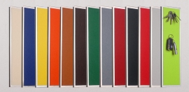 FLUX-Pitchboard, Edelstahl-Schlüsselbrett (in 42 x 12cm)