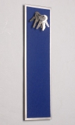 FLUX-Pitchboard, Edelstahl-Schlüsselbrett (in 42 x 12 cm) blau