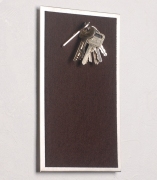 FLUX-Pitchboard, Edelstahl-Schlüsselbrett (in 25 x 15cm) braun