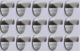 FLUX-Mini-Pinnwand, Edelstahl, selbstklebend (in 1,5 cm) - 15 Stück
