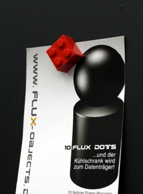 FLUX-Magnet-Set: -BAUSTEINE- 14er Neodym-Magnet-Set, bunt
