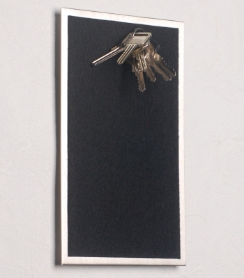 FLUX-Pitchboard, Edelstahl-Schlüsselbrett (in 25 x 15cm) schwarz