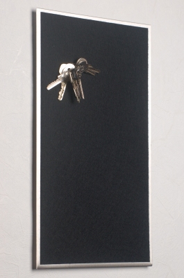 FLUX-Pitchboard, Edelstahl-Schlüsselbrett (in 42 x 24cm) grau