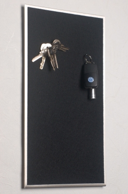 FLUX-Pitchboard, Edelstahl-Schlüsselbrett (in 42 x 24cm) schwarz