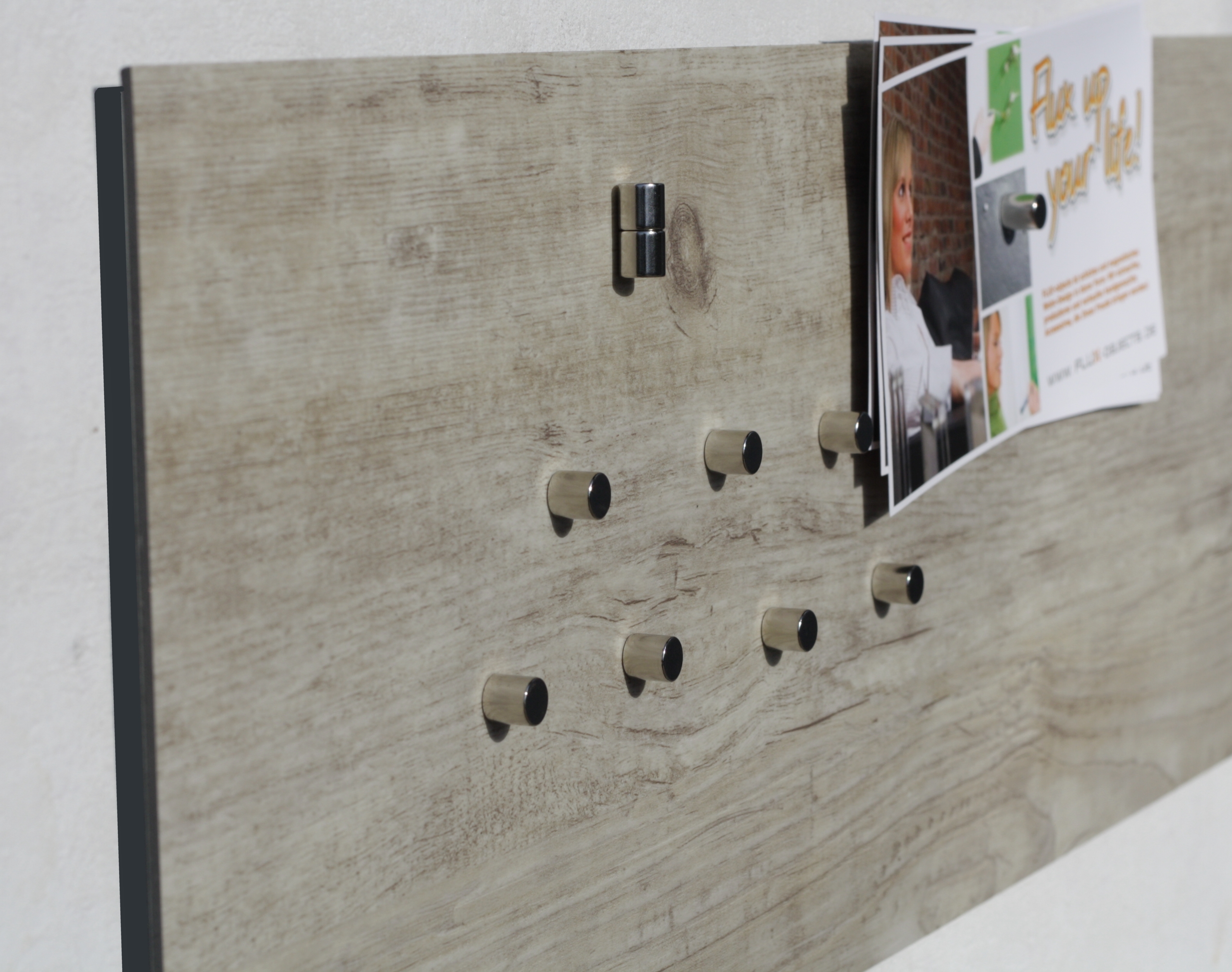 FLUX-Pinnwand in Holz-Optik Design-Vinyl (100 x 22,5 cm) hell