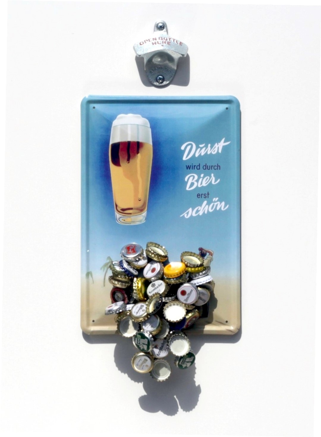 Magnet Flaschenöffner Ortsschild Design Biertrinker sind besser... 