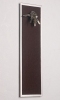FLUX-Pitchboard, Edelstahl-Schlüsselbrett (in 42 x 12 cm) braun