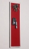 FLUX-Pitchboard, Edelstahl-Schlüsselbrett (in 42 x 12 cm) dunkelrot
