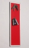 FLUX-Pitchboard, Edelstahl-Schlüsselbrett (in 42 x 12 cm) hellrot