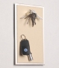 FLUX-Pitchboard, Edelstahl-Schlüsselbrett (in 25 x 15cm) beige