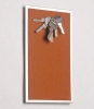 FLUX-Pitchboard, Edelstahl-Schlüsselbrett (in 25 x 15cm) hellbraun