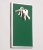 FLUX-Pitchboard, Edelstahl-Schlüsselbrett (in 25 x 15 cm) dunkelgrün