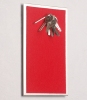 FLUX-Pitchboard, Edelstahl-Schlüsselbrett (in 25 x 15cm) hellrot